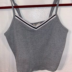 Gray crop top
